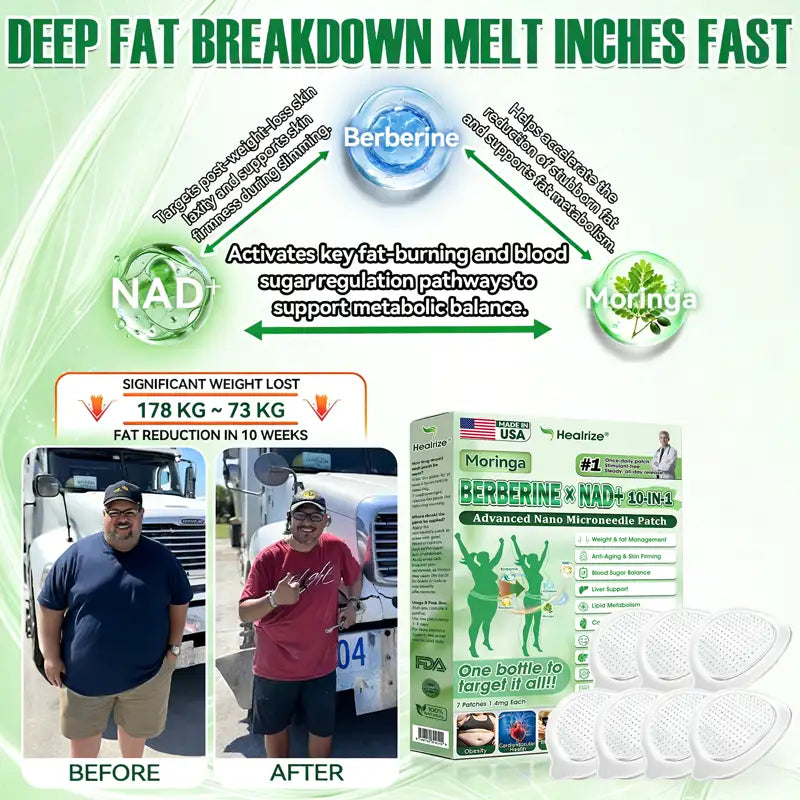 🇺🇸 𝐎𝐟𝐟𝐢𝐜𝐢𝐚𝐥 𝐔𝐒 𝐒𝐭𝐨𝐫𝐞 | 🧑‍⚕️🩺 𝐇𝐞𝐚𝐥𝐫𝐢𝐳𝐞® Moringa · Berberine × NAD+ 𝟏𝟎-𝐢𝐧-𝟏 𝐀𝐝𝐯𝐚𝐧𝐜𝐞𝐝 𝐍𝐚𝐧𝐨 𝐌𝐢𝐜𝐫𝐨𝐧𝐞𝐞𝐝𝐥𝐞 𝐏𝐚𝐭𝐜𝐡 — 𝐎𝐧𝐜𝐞 𝐃𝐚𝐢𝐥𝐲, 𝐕𝐢𝐬𝐢𝐛𝐥𝐞 𝐑𝐞𝐬𝐮𝐥𝐭𝐬 𝐢𝐧 𝟕 𝐃𝐚𝐲𝐬