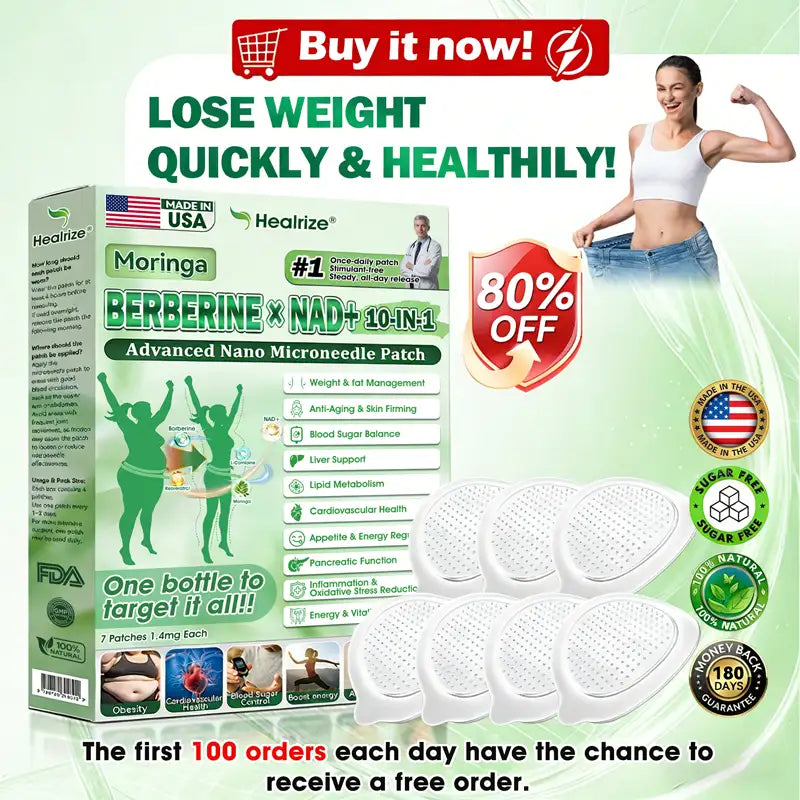 🇺🇸 𝐎𝐟𝐟𝐢𝐜𝐢𝐚𝐥 𝐔𝐒 𝐒𝐭𝐨𝐫𝐞 | 🧑‍⚕️🩺 𝐇𝐞𝐚𝐥𝐫𝐢𝐳𝐞® Moringa · Berberine × NAD+ 𝟏𝟎-𝐢𝐧-𝟏 𝐀𝐝𝐯𝐚𝐧𝐜𝐞𝐝 𝐍𝐚𝐧𝐨 𝐌𝐢𝐜𝐫𝐨𝐧𝐞𝐞𝐝𝐥𝐞 𝐏𝐚𝐭𝐜𝐡 — 𝐎𝐧𝐜𝐞 𝐃𝐚𝐢𝐥𝐲, 𝐕𝐢𝐬𝐢𝐛𝐥𝐞 𝐑𝐞𝐬𝐮𝐥𝐭𝐬 𝐢𝐧 𝟕 𝐃𝐚𝐲𝐬